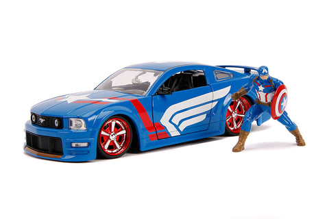 2006 Ford Mustang GT W. Captain America 1/24 Diecast!