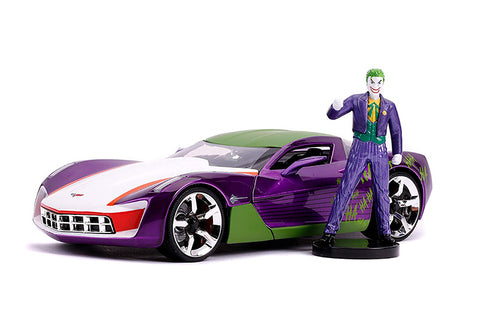 2009 Corvette Stingray W. Joker Diecast Figure 1/24 Scale.