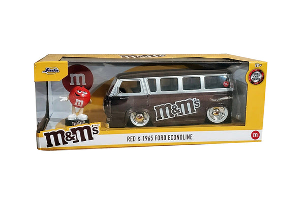 1965 Ford Econoline Bus W. Red M&M's Figurine ! 1/24 Scale