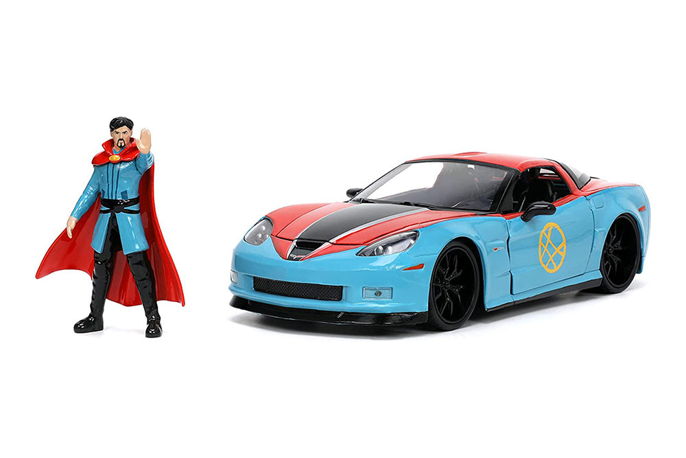 2006 Corvette Z06 W. Doctor Strange Diecast Figurine! 1/24 Scale