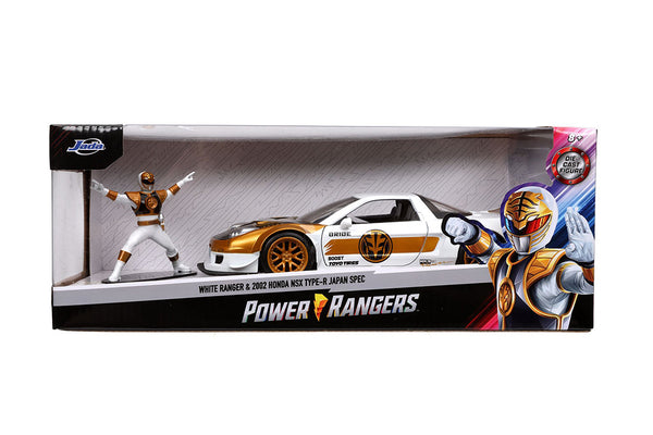 2002 Honda NSX Type-R W. White Ranger Figure Power Ranger's 1/24 Scale