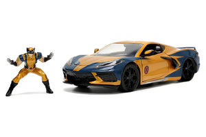 2020 Corvette Stingray W. Wolverine Figurine 1/24 Diecast!