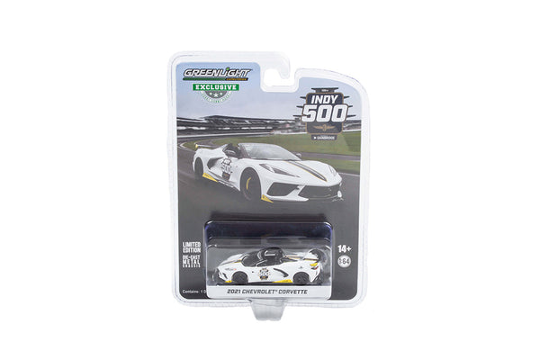 2021 Chevrolet Corvette  Convertible White Indy 500. 1/64 Diecast