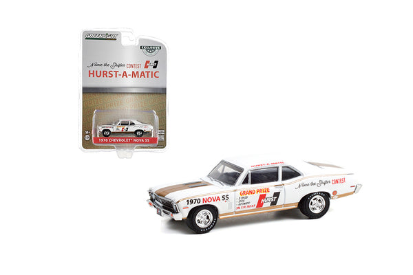 1970 Chevrolet Nova SS White with Hurst logo. 1/64 Diecast