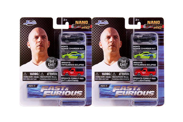 Fast and Furious 3 Car Set 1/65 Collectors Series Diecast