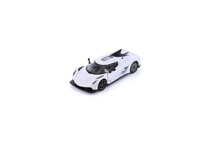 Koenigsegg Jesko Absolut Crystal White  #6 1/64 Diecast W. Display Case!