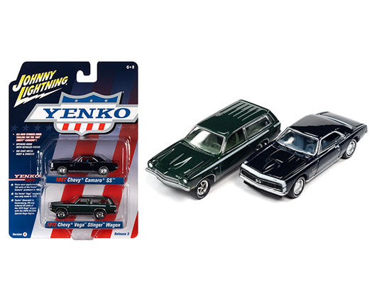 2 Pack 1967 Camaro & 1972 Vega Stinger Wagon 1/64 Diecast