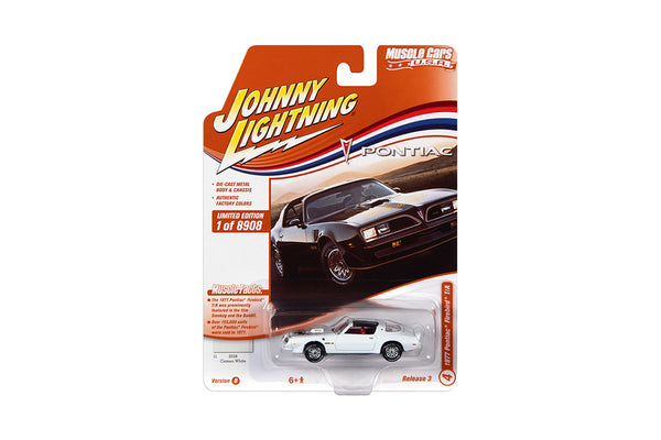 1977 Pontiac Firebird T/A White Bird on hood. 1/64 Diecast